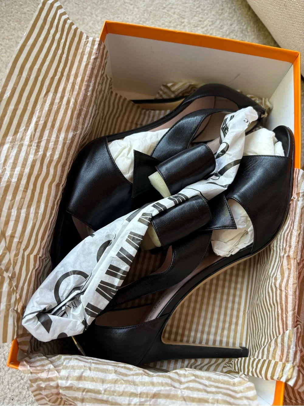 kate spade Black Open-Toe Bow Heel Sandals